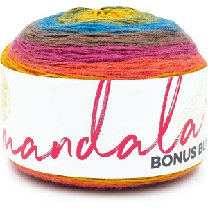 Lion Brand Yarn Mandala Bonus Bundle Yarn, Yarn for Knitting, Crocheting, and Crafting, 1 Cake, Unicorn(Chimera)