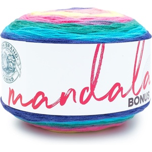 Lion Brand Yarn Mandala Bonus Bundle Yarn, Yarn for Knitting, Crocheting, and Crafting, 1 Cake, Unicorn(Wraith)