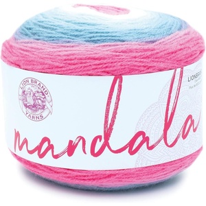 Lion Brand Yarn, Mandala DK Lightweight Yarn for Knitting, Crochet, and Crafts, Cupid, 3 Pack, Self-Striping Acrylic Fiber for Baby Blankets, Multicolor Shawls and Variegated Cardigans(Unicorn)