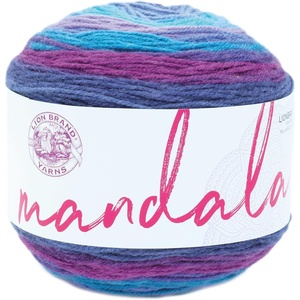 Lion Brand Yarn, Mandala DK Lightweight Yarn for Knitting, Crochet, and Crafts, Cupid, 3 Pack, Self-Striping Acrylic Fiber for Baby Blankets, Multicolor Shawls and Variegated Cardigans(Hades)