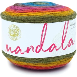 Lion Brand Yarn, Mandala DK Lightweight Yarn for Knitting, Crochet, and Crafts, Cupid, 3 Pack, Self-Striping Acrylic Fiber for Baby Blankets, Multicolor Shawls and Variegated Cardigans(Chimera)