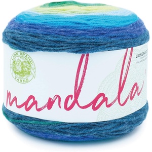 Lion Brand Yarn, Mandala DK Lightweight Yarn for Knitting, Crochet, and Crafts, Cupid, 3 Pack, Self-Striping Acrylic Fiber for Baby Blankets, Multicolor Shawls and Variegated Cardigans(Kraken)
