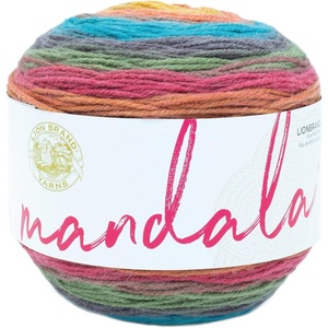 Lion Brand Yarn, Mandala DK Lightweight Yarn for Knitting, Crochet, and Crafts, Cupid, 3 Pack, Self-Striping Acrylic Fiber for Baby Blankets, Multicolor Shawls and Variegated Cardigans(Groot)