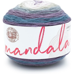 Lion Brand Yarn, Mandala DK Lightweight Yarn for Knitting, Crochet, and Crafts, Cupid, 3 Pack, Self-Striping Acrylic Fiber for Baby Blankets, Multicolor Shawls and Variegated Cardigans(Snorks)