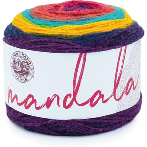 Lion Brand Yarn, Mandala DK Lightweight Yarn for Knitting, Crochet, and Crafts, Cupid, 3 Pack, Self-Striping Acrylic Fiber for Baby Blankets, Multicolor Shawls and Variegated Cardigans(Wizard)