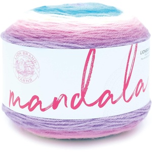 Lion Brand Yarn, Mandala DK Lightweight Yarn for Knitting, Crochet, and Crafts, Cupid, 3 Pack, Self-Striping Acrylic Fiber for Baby Blankets, Multicolor Shawls and Variegated Cardigans(Liger)