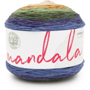 Lion Brand Yarn, Mandala DK Lightweight Yarn for Knitting, Crochet, and Crafts, Cupid, 3 Pack, Self-Striping Acrylic Fiber for Baby Blankets, Multicolor Shawls and Variegated Cardigans(Loch Ness)
