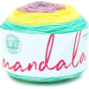 Lion Brand Yarn, Mandala DK Lightweight Yarn for Knitting, Crochet, and Crafts, Cupid, 3 Pack, Self-Striping Acrylic Fiber for Baby Blankets, Multicolor Shawls and Variegated Cardigans(Valkyrie)