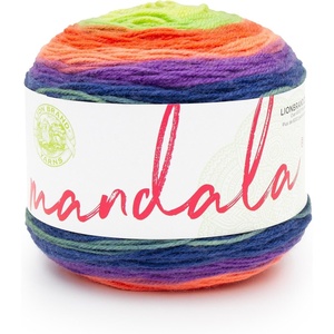 Lion Brand Yarn, Mandala DK Lightweight Yarn for Knitting, Crochet, and Crafts, Cupid, 3 Pack, Self-Striping Acrylic Fiber for Baby Blankets, Multicolor Shawls and Variegated Cardigans(Slimer)