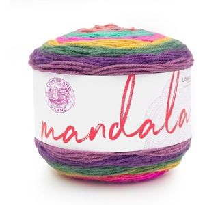 Lion Brand Yarn, Mandala DK Lightweight Yarn for Knitting, Crochet, and Crafts, Cupid, 3 Pack, Self-Striping Acrylic Fiber for Baby Blankets, Multicolor Shawls and Variegated Cardigans(Mantis)