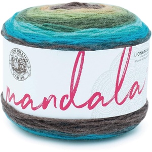Lion Brand Yarn, Mandala DK Lightweight Yarn for Knitting, Crochet, and Crafts, Cupid, 3 Pack, Self-Striping Acrylic Fiber for Baby Blankets, Multicolor Shawls and Variegated Cardigans(Dragon)