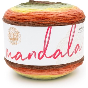Lion Brand Yarn, Mandala DK Lightweight Yarn for Knitting, Crochet, and Crafts, Cupid, 3 Pack, Self-Striping Acrylic Fiber for Baby Blankets, Multicolor Shawls and Variegated Cardigans(Sandman)
