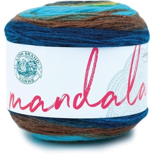 Lion Brand Yarn, Mandala DK Lightweight Yarn for Knitting, Crochet, and Crafts, Sphinx, 1 Pack, Self-Striping Acrylic Fiber for Baby Blankets, Multicolor Shawls and Variegated Cardigans