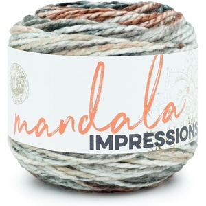 Lion Brand Yarn Mandala Impressions, Bulky Yarn, Mermaid, 1 Pack(Nightfall)