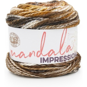 Lion Brand Yarn Mandala Impressions, Bulky Yarn, Mermaid, 1 Pack(Sandalwood)