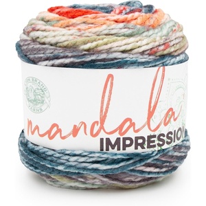 Lion Brand Yarn Mandala Impressions, Bulky Yarn, Mermaid, 1 Pack(Woodstock)