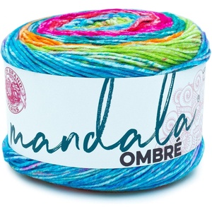 Lion Brand Yarn, Mandala Ombré Yarn, Joy, Purple Multicolor, 3 Pack | Variegated Yarn for Crochet, Knit, Crafts, Soft, Acrylic Fiber for Blankets, Worsted Weight Sweaters, Colorful Shawls(Happy)