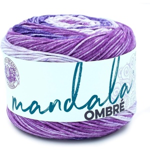 Lion Brand Yarn, Mandala Ombré Yarn, Joy, Purple Multicolor, 3 Pack | Variegated Yarn for Crochet, Knit, Crafts, Soft, Acrylic Fiber for Blankets, Worsted Weight Sweaters, Colorful Shawls(Chi)