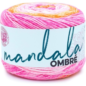 Lion Brand Yarn, Mandala Ombré Yarn, Joy, Purple Multicolor, 3 Pack | Variegated Yarn for Crochet, Knit, Crafts, Soft, Acrylic Fiber for Blankets, Worsted Weight Sweaters, Colorful Shawls(Serene)