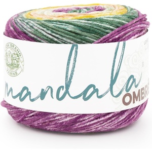 Lion Brand Yarn, Mandala Ombré Yarn, Joy, Purple Multicolor, 3 Pack | Variegated Yarn for Crochet, Knit, Crafts, Soft, Acrylic Fiber for Blankets, Worsted Weight Sweaters, Colorful Shawls(Wonder)