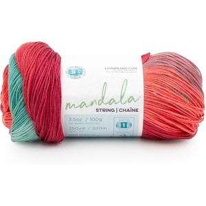 Lion Brand Yarn Mandala String, Fingering Yarn for Knitting and Crochet, Acoustic, 3 Pack(Disco)