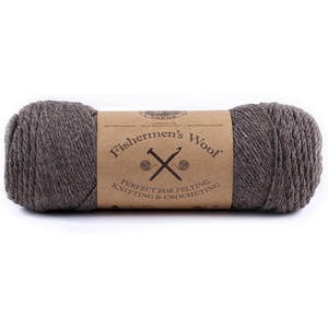 Lion Brand Yarn Medium-Weight Fishermen’s Wool Yarn for Knitting, Crocheting, and Crafts, Oatmeal, 3 Pack(Brown Heather)