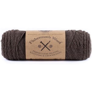Lion Brand Yarn Medium-Weight Fishermen’s Wool Yarn for Knitting, Crocheting, and Crafts, Oatmeal, 3 Pack(Nature’s Brown)