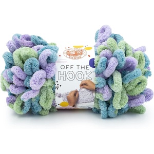 Lion Brand Yarn Off The Hook Yarn, Bulky No-Needle Craft Yarn for Crocheting, Hand-Knitting, 1-Pack, Flower Power(Voyage)