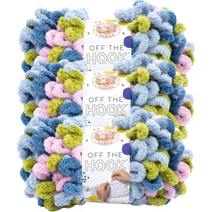 Lion Brand Yarn Off The Hook Yarn for Knitting and Crocheting, Free Fall, 3 Pack