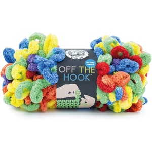 Lion Brand Yarn Off the Hook Yarn, Bulky No-Needle Craft Yarn for Crocheting, Hand-Knitting, 3-Pack, Lemon Drop(Cosmic Dust)
