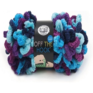 Lion Brand Yarn Off the Hook Yarn, Bulky No-Needle Craft Yarn for Crocheting, Hand-Knitting, 3-Pack, Lemon Drop(Hypnotic)