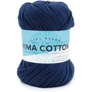 Lion Brand Yarn Pima Cotton Yarn, Patagonia, 1 Skein(Blueprint)