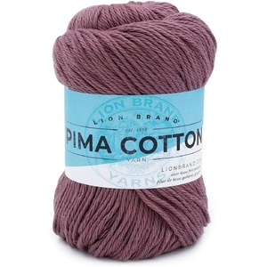 Lion Brand Yarn Pima Cotton Yarn, Patagonia, 1 Skein(Rose Taupe)