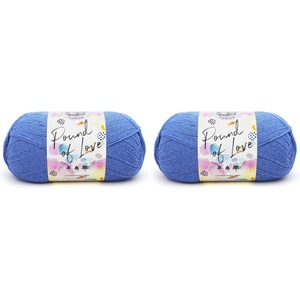 Lion Brand Yarn Pound of Love, Large Value Yarn for Knitting, Crochet, and Crafts, Fern, 1 Pack(Azul)