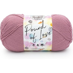 Lion Brand Yarn Pound of Love, Large Value Yarn for Knitting, Crochet, and Crafts, Fern, 1 Pack(Heather Rose)