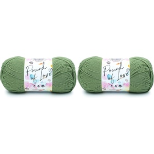 Lion Brand Yarn Pound of Love, Large Value Yarn for Knitting, Crochet, and Crafts, Vanilla, 1 Pack(Olive)