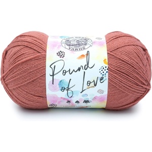 Lion Brand Yarn Pound of Love, Large Value Yarn for Knitting, Crochet, and Crafts, Vanilla, 1 Pack(Terracotta)