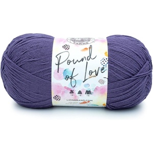 Lion Brand Yarn Pound of Love, Large Value Yarn for Knitting, Crochet, and Crafts, Vanilla, 1 Pack(Thistle)