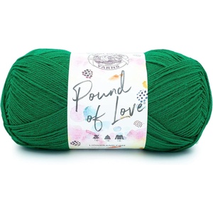 Lion Brand Yarn Pound of Love, Large Value Yarn for Knitting, Crochet, and Crafts, Vanilla, 1 Pack(Wintergreen)