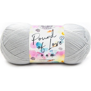 Lion Brand Yarn Pound of Love, Value Yarn, Large Yarn for Knitting and Crochet, Cerise, 1 Pack(Elephant Grey)