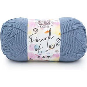 Lion Brand Yarn Pound of Love, Value Yarn, Large Yarn for Knitting and Crochet, Cerise, 1 Pack(Stone)