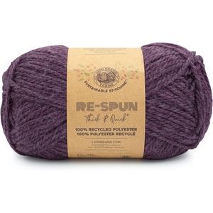 Lion Brand Yarn, Re-Spun Thick & Quick Super Bulky Yarn for Knitting, Crochet, and Crafts, Wisteria, 1 Pack, Soft Fiber for Chunky Blankets, Bulky Throws, and Cozy Sweaters(Cosmos)