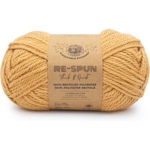Lion Brand Yarn, Re-Spun Thick & Quick Super Bulky Yarn for Knitting, Crochet, and Crafts, Wisteria, 1 Pack, Soft Fiber for Chunky Blankets, Bulky Throws, and Cozy Sweaters(Squash)