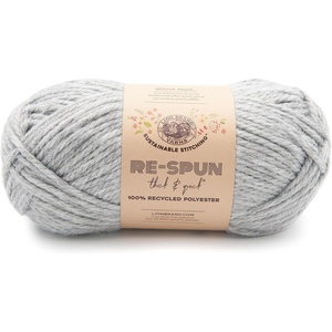 Lion Brand Yarn, Re-Spun Thick & Quick Super Bulky Yarn for Knitting, Crochet, and Crafts, Wisteria, 1 Pack, Soft Fiber for Chunky Blankets, Bulky Throws, and Cozy Sweaters(Silver)