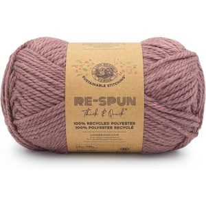 Lion Brand Yarn, Re-Spun Thick & Quick Super Bulky Yarn for Knitting, Crochet, and Crafts, Wisteria, 1 Pack, Soft Fiber for Chunky Blankets, Bulky Throws, and Cozy Sweaters(Cameo)