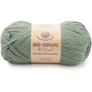 Lion Brand Yarn, Re-Spun Thick & Quick Super Bulky Yarn for Knitting, Crochet, and Crafts, Wisteria, 1 Pack, Soft Fiber for Chunky Blankets, Bulky Throws, and Cozy Sweaters(Spruce)