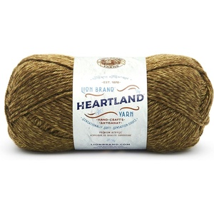 Lion Brand Yarn, Worsted-Weight Heartland Yarn for Knitting, Crocheting, and Crafting, Virgin Islands, 1 Pack(Joshua Tree)