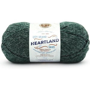 Lion Brand Yarn, Worsted-Weight Heartland Yarn for Knitting, Crocheting, and Crafting, Virgin Islands, 1 Pack(Kings Canyon)