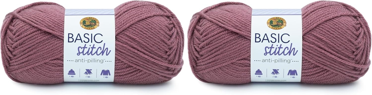 image:image1 Skein Lion Brand Yarn Basic Stitch Anti Pilling Yarn FairviewDeco Rose
