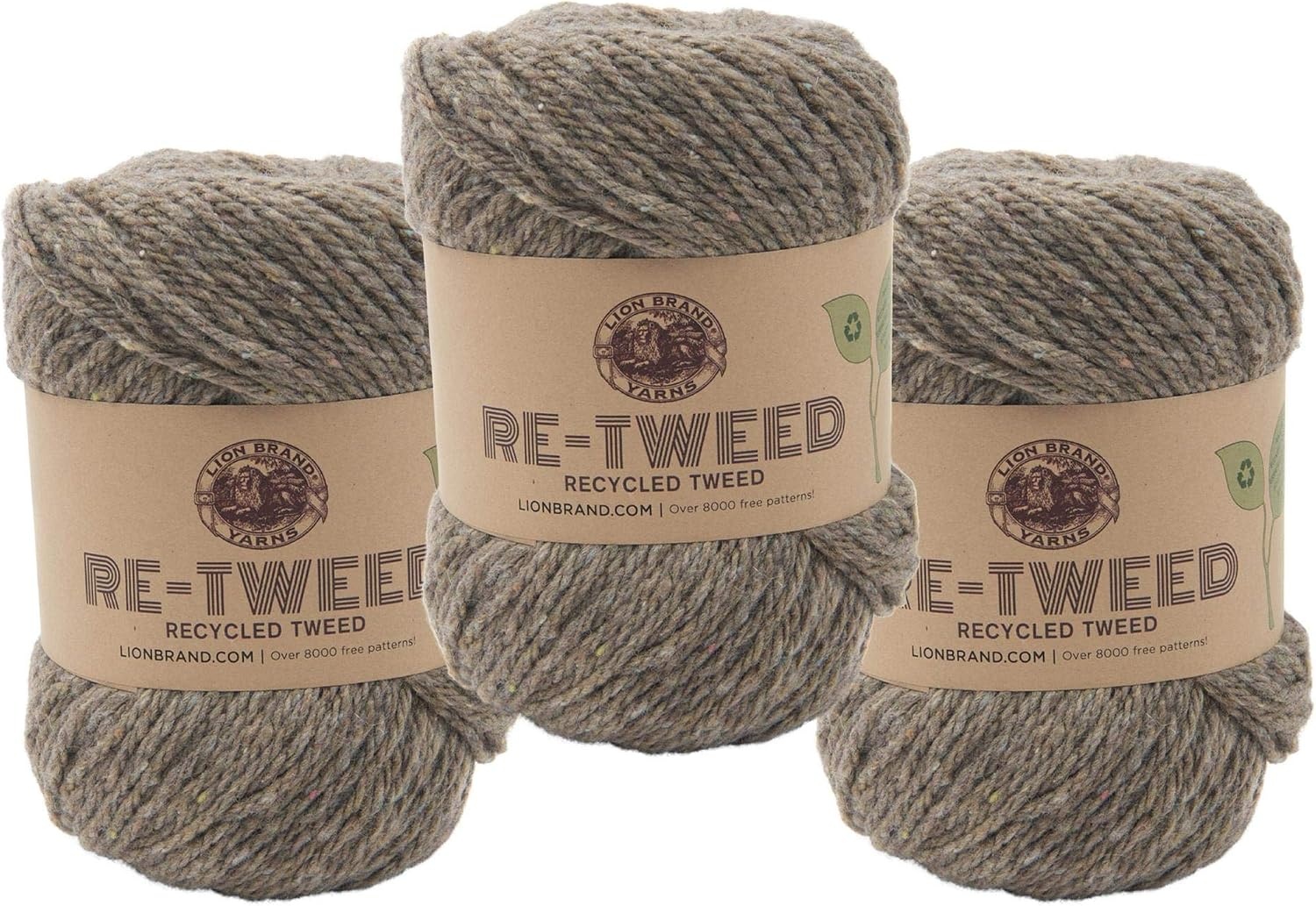 image:image1 Skein Lion Brand Yarn ReTweed Yarn HayElmwood